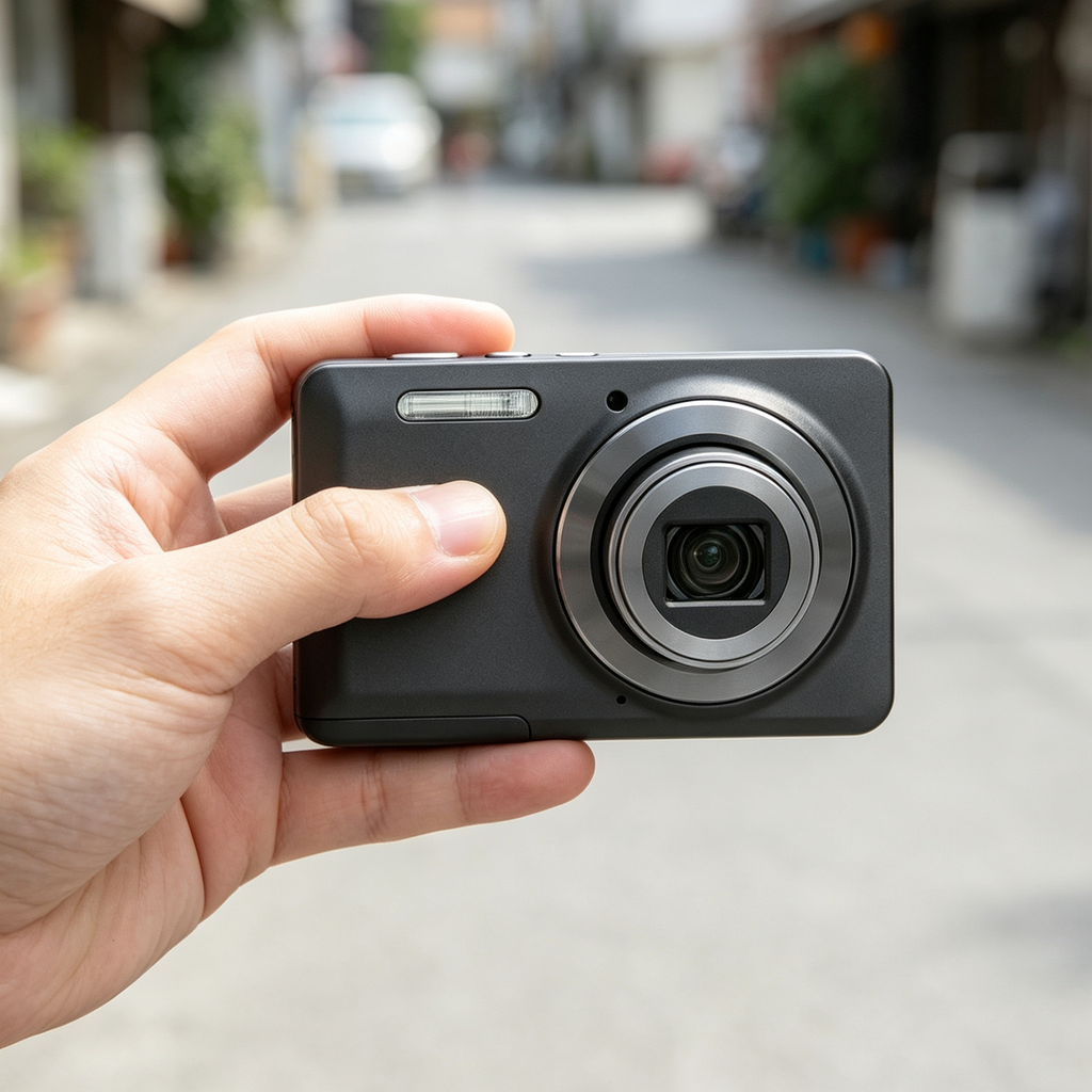 Portable Vlogging Digital Camera | 16MP Sensor, 5X Zoom & 1080P Full HD Video (Black)